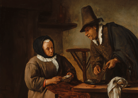 Jan Steen, De kandeelmakers, circa 1665, Mauritshuis