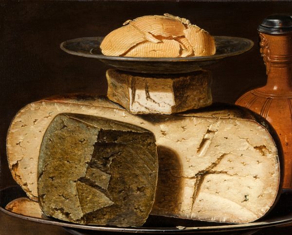 Clara Peeters, Stilleven met kaas en boter uit het Mauritshuis, Den Haag