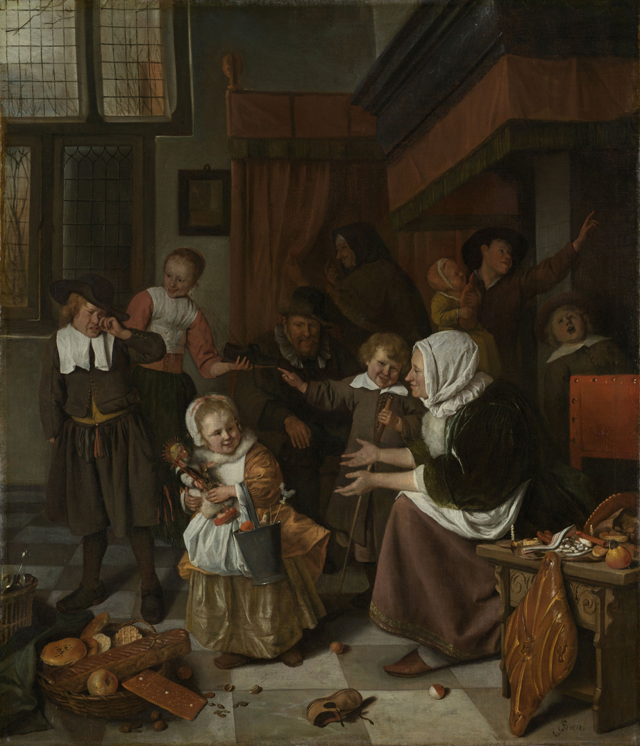 Het Nicolaasfeest door Jan Steen 1663, Rijksmuseum Amsterdam