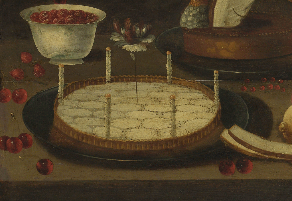 Detail uit stilleven van Osias Beert, 17de eeuw, Rijksmuseum