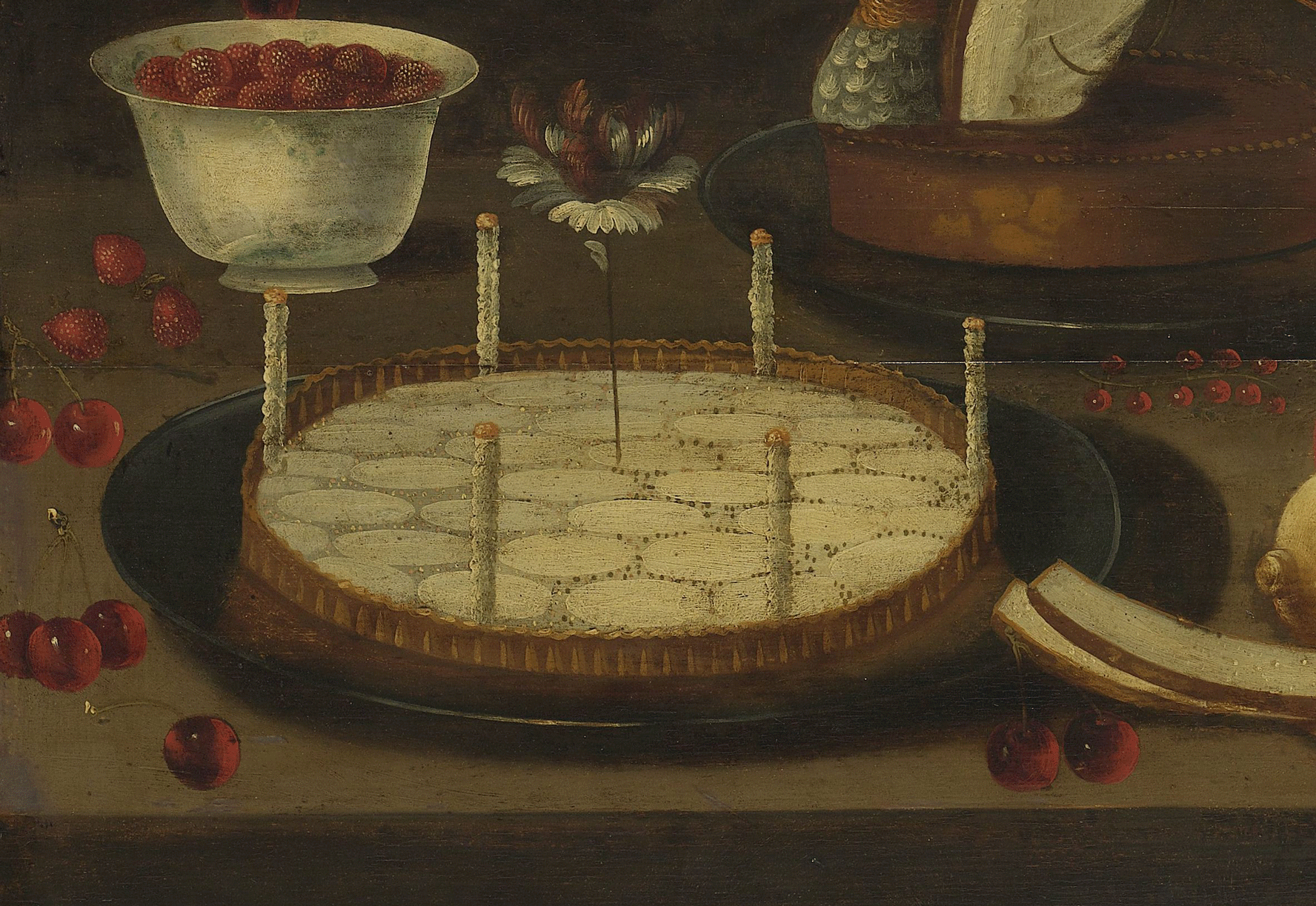 Detail uit stilleven van Osias Beert, 17de eeuw, Rijksmuseum