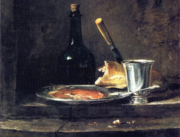 Voorbereidingen voor de lunch, Jean Baptiste Simeon Chardin, Musee des Beaux Arts, Lille