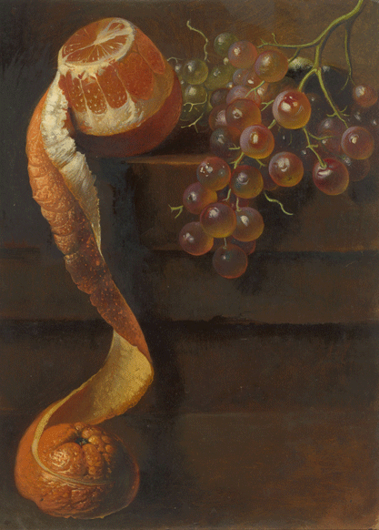 Stilleven met geschilde sinaasappel, Albertus Steenbergen, 1824-1900, Rijksmuseum