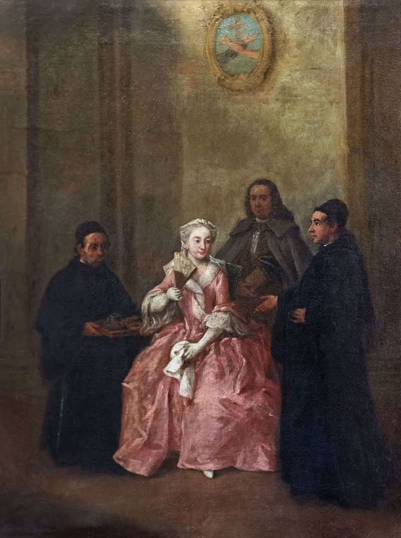 La visita al convento, Pietro Longhi, 1760, Ca' Rezzonico, Venetië