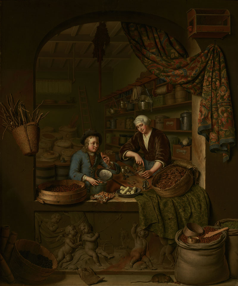 De Kruidenierswinkel, Willem van Mieris, Mauritshuis
