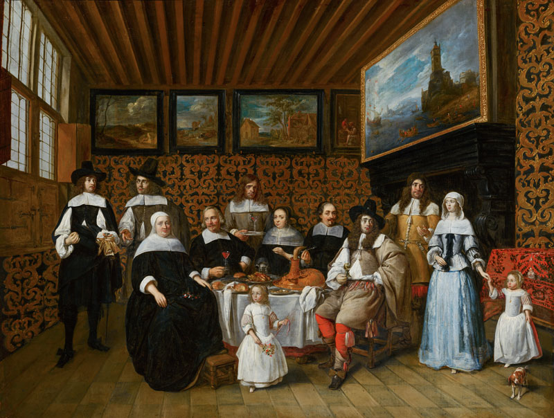 Familieportret, Gillis van Tilborgh, circa 1665, Mauritshuis